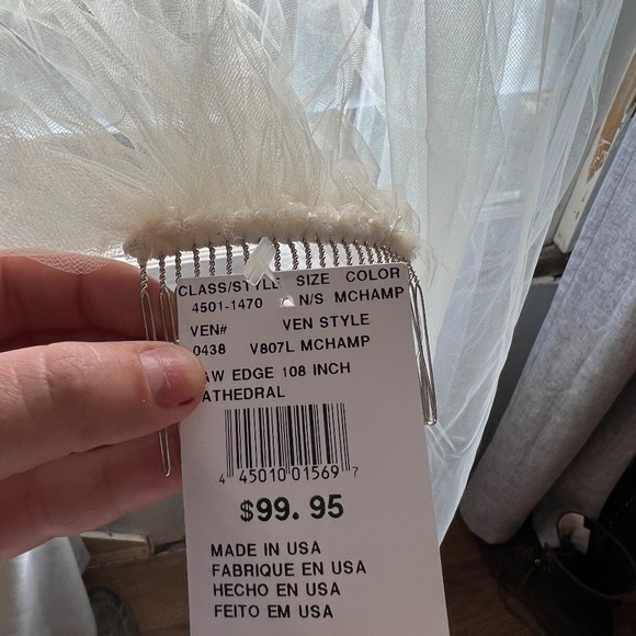 Champagne Tule Cathedral Length Veil